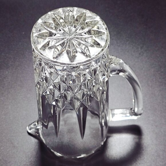 Cristal d'Arques Longchamp Pint Pitcher 6" Cut Crystal Glass vintage - Picture 11 of 11